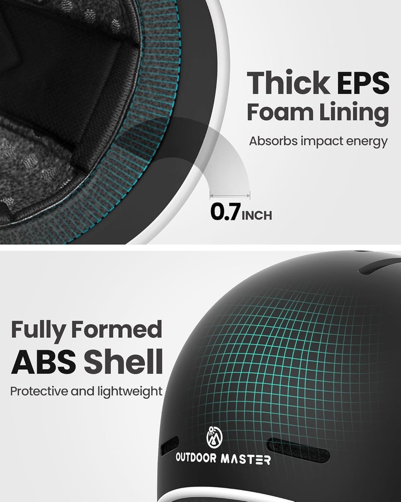 OutdoorMaster Toddler Helmet, Toddler Bike Helmet, Bike Helmet for Youth Boys & Girls, Kids Helmet with Visor, Dial Fit Adjustment Ventilation Multi-Sport Helmet for Bicycle Skate Scooter Longboard - Image 3